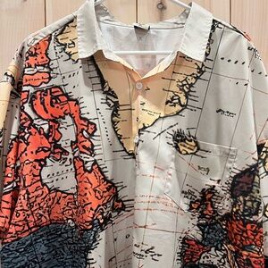 HardDaddy 2xl Hawaiian Shirt Geographic maps Lightweight Button Up